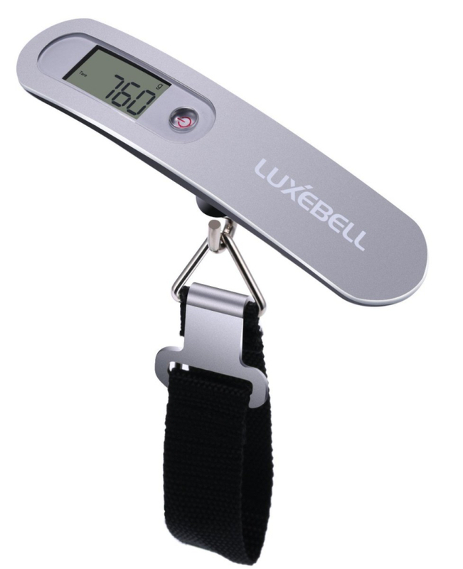 Mini stainless steel electronic hand-held scale portable 50KG webbed luggage scale household express package weighing
