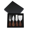4pc sset Oak wood handle Cheese slicer Butter Spreader Forks cutter Kitchen Gadgets accessories