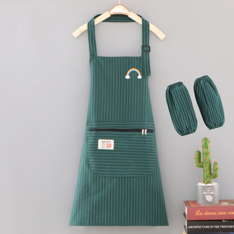 Custom Chef Waiter Apron Cooking Apron Oversleeves Set