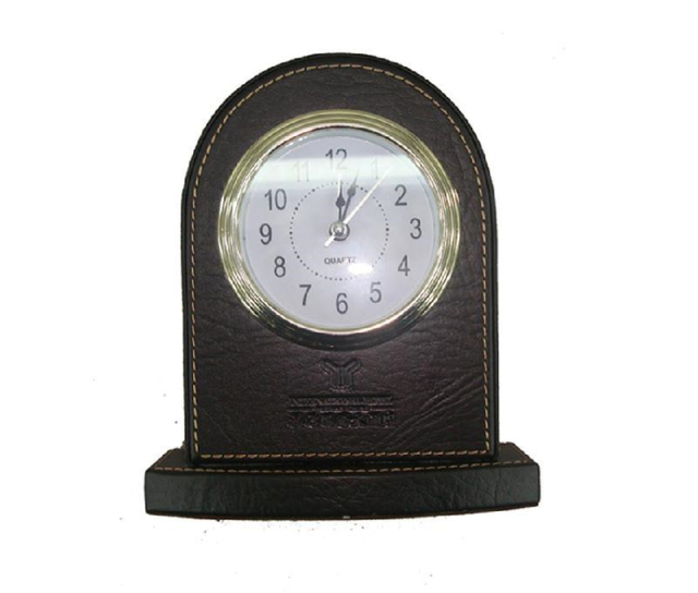 Custom Supplies Leather Set Guest Room Accessory Set Large Alarm Hotel Clock