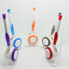 promo advertising plastic bank hotel counter desk table pen coil ballpoint self adhesive desktop pens custom Logo