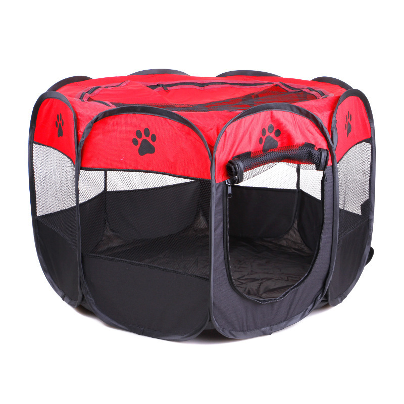 Outdoor Foldable Portable 8 Panels Pet Playpen Camping Tent House