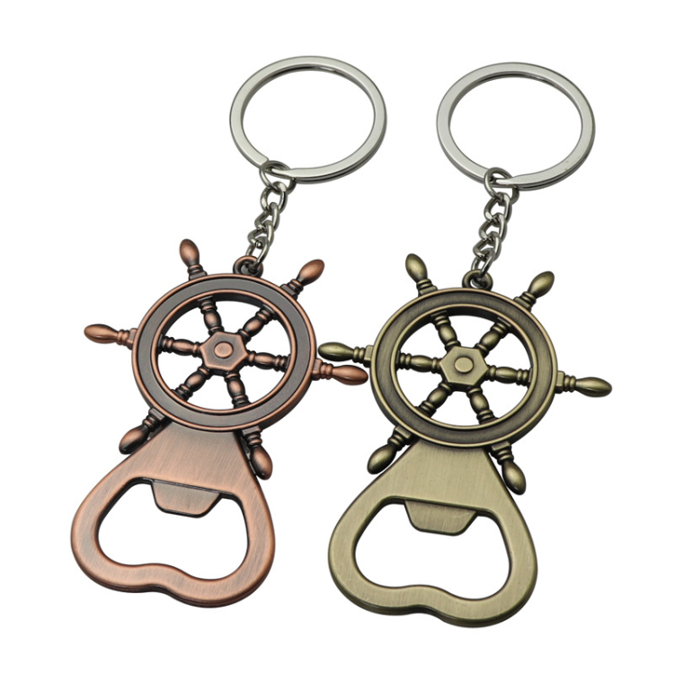 Sailor Gift Keychain Rudder Keyring Anchor Bottle Opener Nautical Theme Souvenir Beer Bottle Opener Keychain