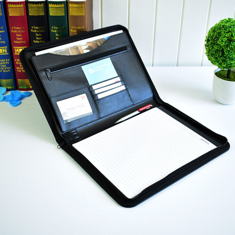 PU Leather Custom Portfolio Manager Meeting File Folder