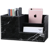 Functional Desk Organizer Leather Storage Rack Office Collection Box Simple Convenient Pen Holder Desktop Storage Box