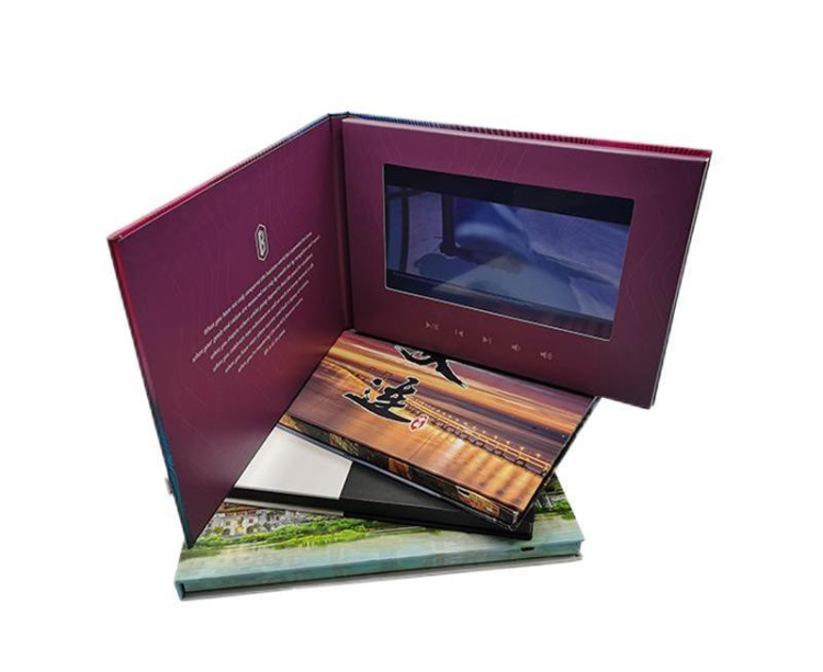 Wholesale Custom A5 7 inch Hardcover Digital LCD HD Screen Video Booklet Brochure Card for Advertisement Business