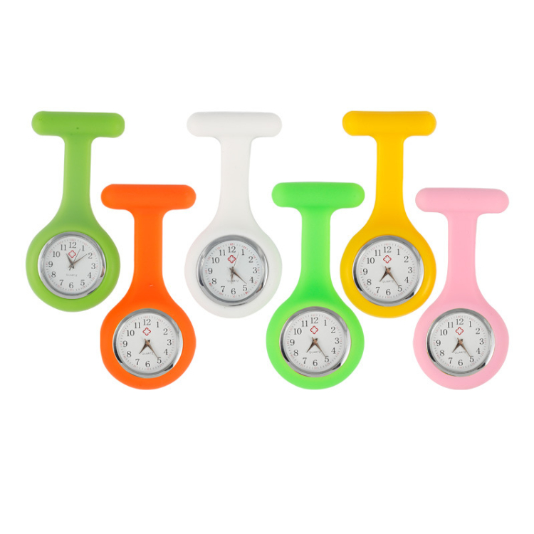 Custom Logo Pocket Watch Portable Silicone Digital Clip-On Silicon Pocket Mecial Nurse Watch