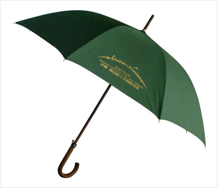 Personalized Logo Printed Advertising Iron Rod 30" Strong Straight Umbrella