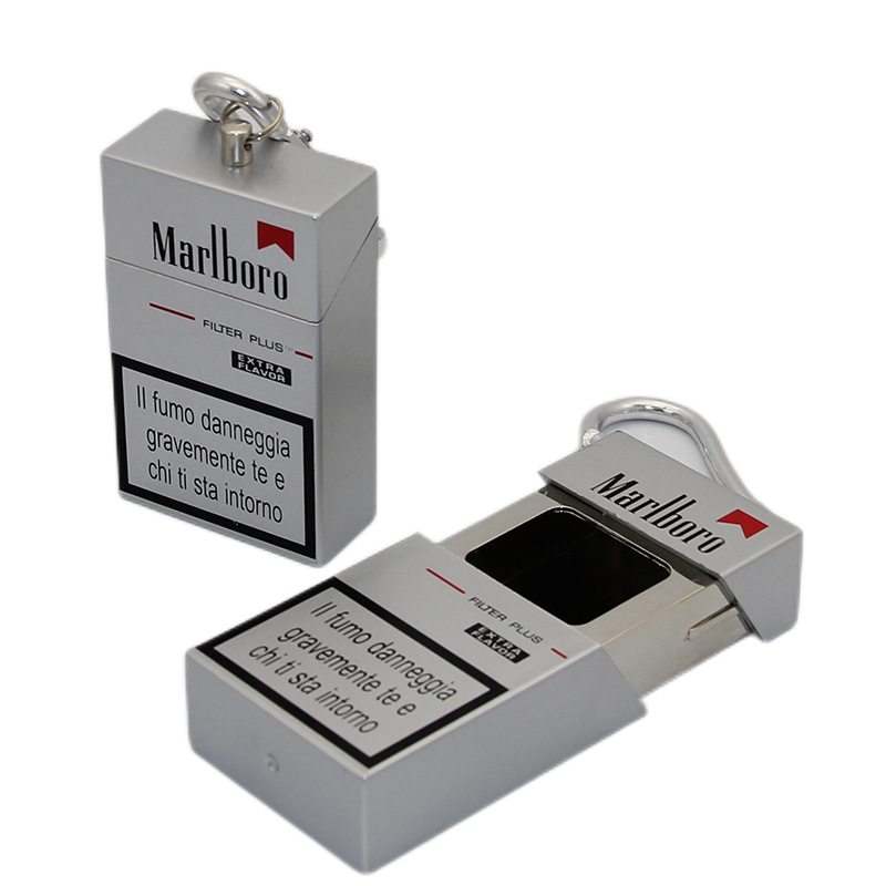 Cigarette Case Shape Portable Keychain Metal Ashtray