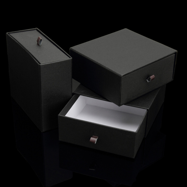 High End Custom Printing Size Black Cardboard Paper Gift Box