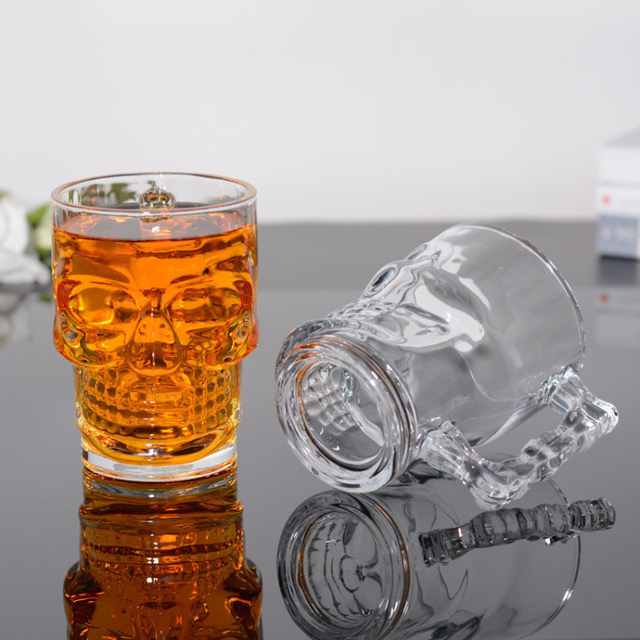 Skull beer glass Halloween Gift Beer Glass Mug with Handle