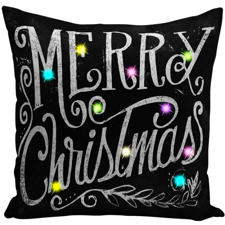Hot Sale Promotional Christmas LED Pillow Cover Pillowcases