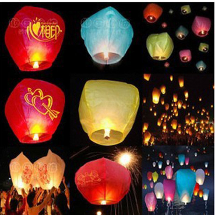  Chinese New Year Wishing Gift Sky Lantern Wedding Blessing Wishing Lamp Chinese Lanterns