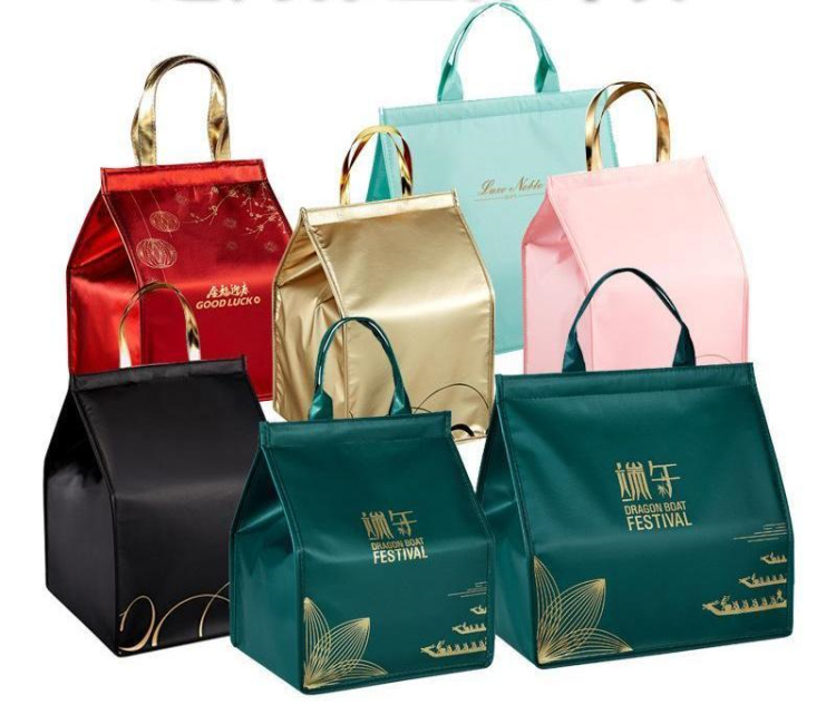 Custom Advertising Gift Restaurant Non Woven Lunch Bag Takeaway Food Cooler Bag