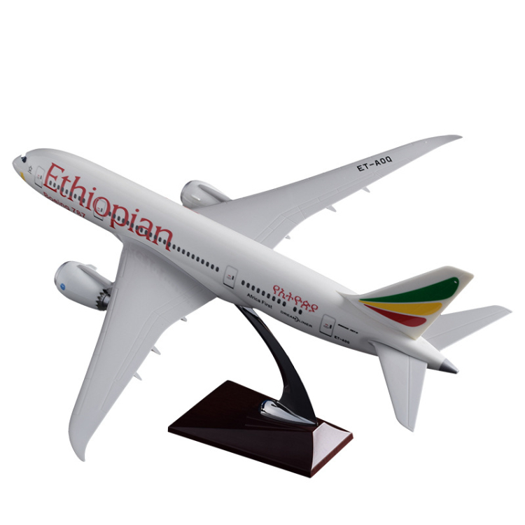 Ethiopian Airlines Gift Miniature Boe787 Airplane Model Resin Plane Model Alloy Aircraft Model