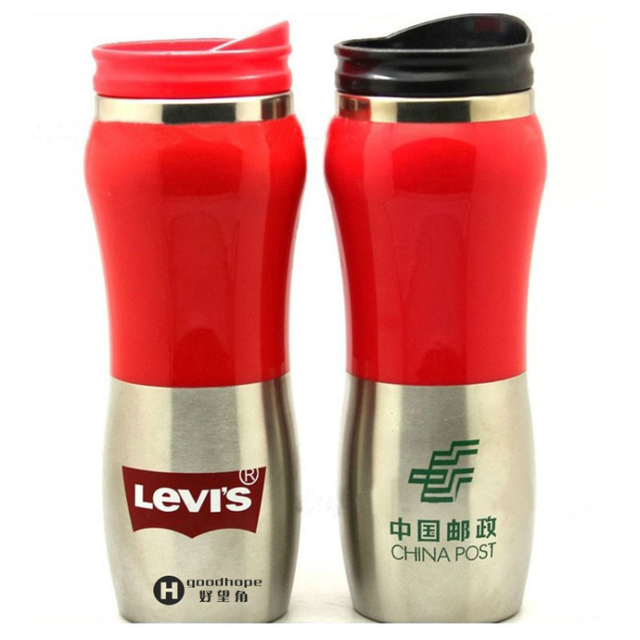 400ml Flask Cup Drink double walled tumbler Travel Coffee Mug stainless steel mugs