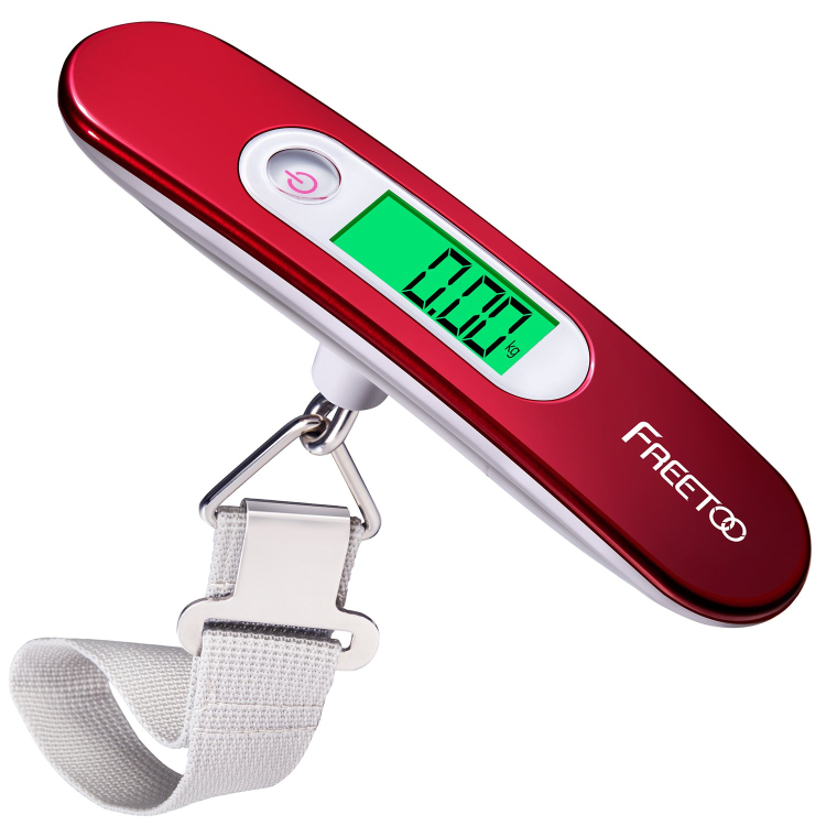 Mini stainless steel electronic hand-held scale portable 50KG webbed luggage scale household express package weighing