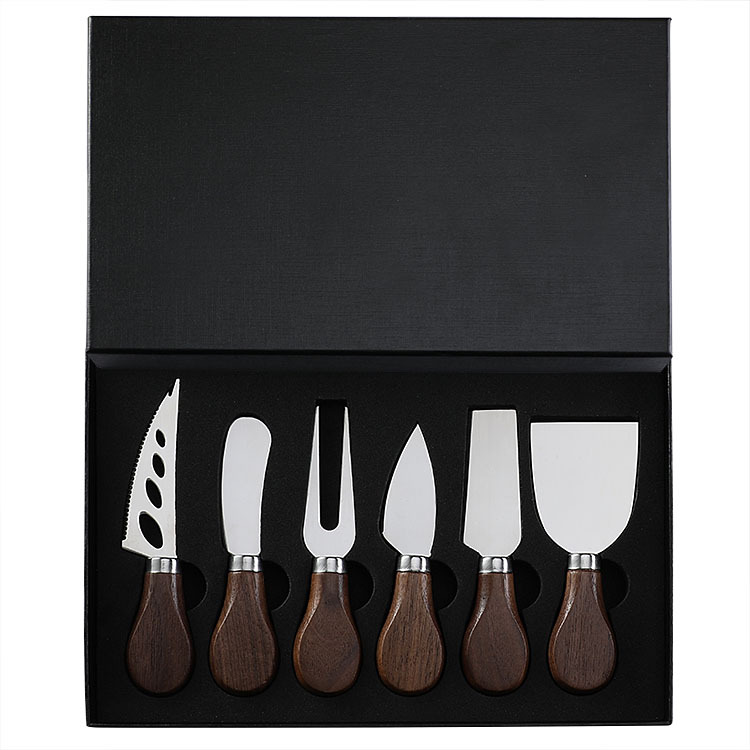 4pc sset Oak wood handle Cheese slicer Butter Spreader Forks cutter Kitchen Gadgets accessories