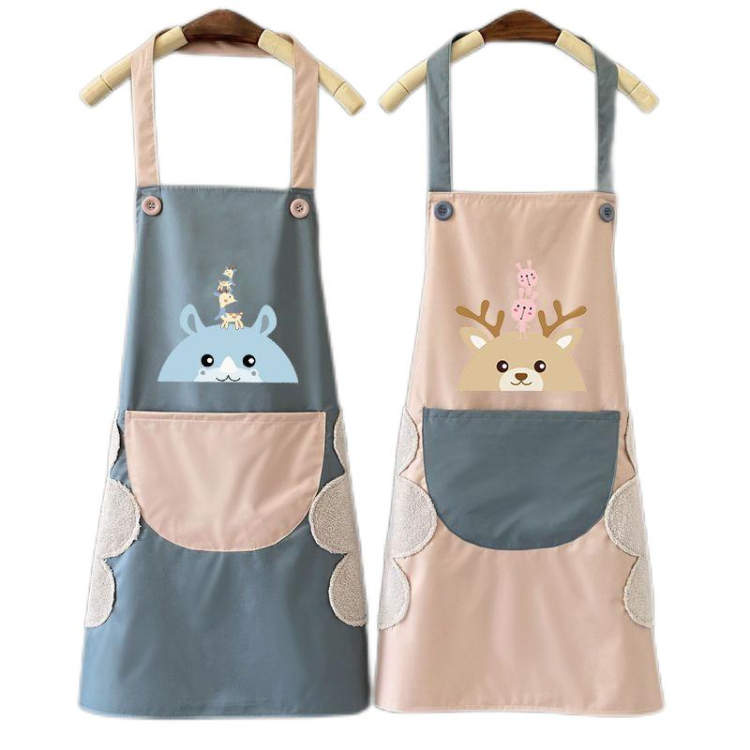 Customised waterproof Kitchen Chef Apron with Barber Salon Kitchen Waitress with hand wipping towel