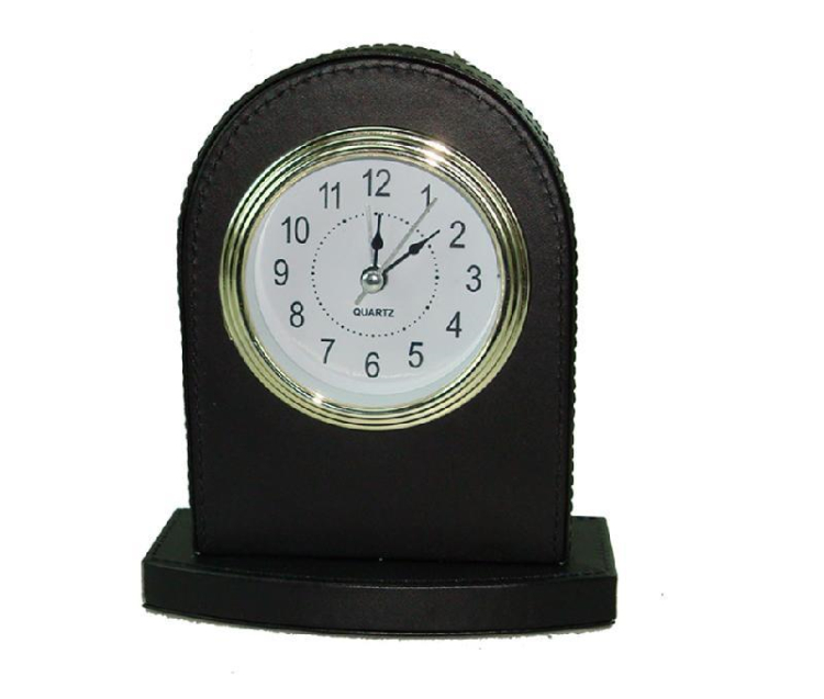 Custom Supplies Leather Set Guest Room Accessory Set Large Alarm Hotel Clock