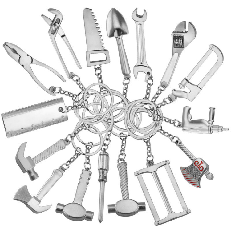 Men's mini practical utility Tools key ring metal key pendant keychain