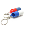 Portable Capsule Shape Pill box Keychain Outdoor Travel Camping First Aid Medicine Box Key chain plastic small pill box keychain