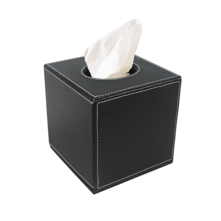 Custom Logo househould gift Leather Napkins Tissue Box