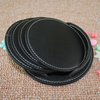 9cm,10cm Round Custom Logo PU Leather Cup Mat 6pcs in 1 Coaster