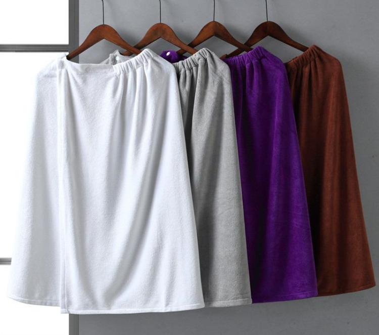 Comstom Logo Micofiber Terry Towel Velours Bath Skirt Bath Wrap