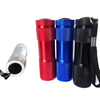 9 LED flashlight Pocket mini flashlight Aluminum UV Money Detector flashlight for logo Customized