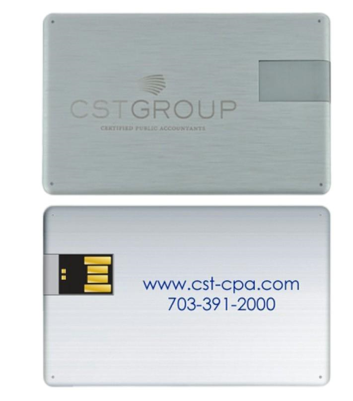 Executive Business Gift Metal Credit Card Shape USB Flash Drive USB3.0 Pendrive Flash Memory