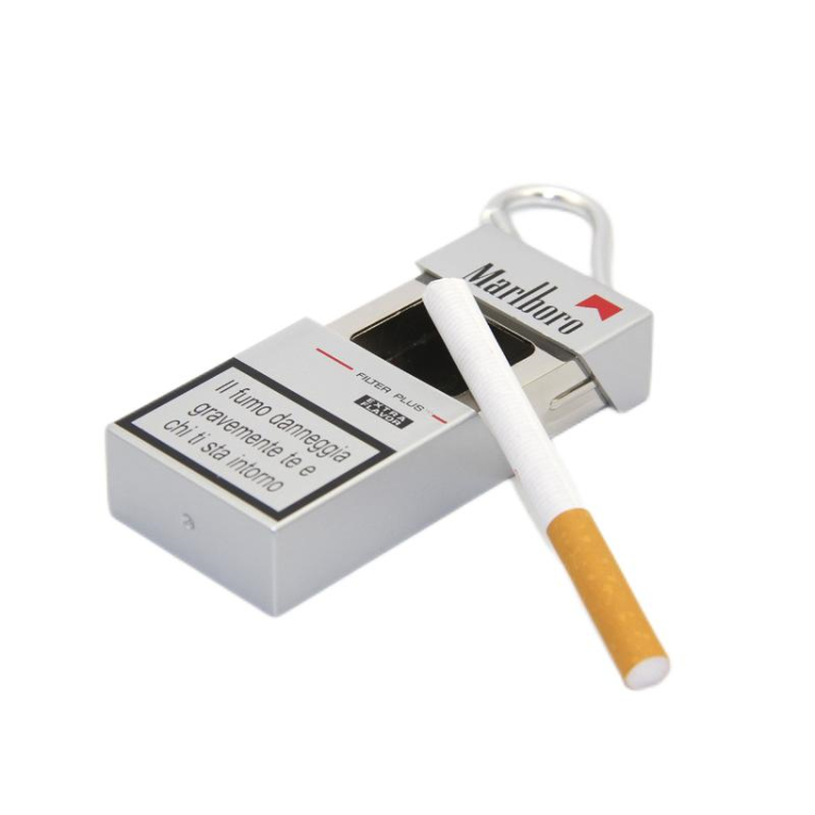 Cigarette Case Shape Portable Keychain Metal Ashtray
