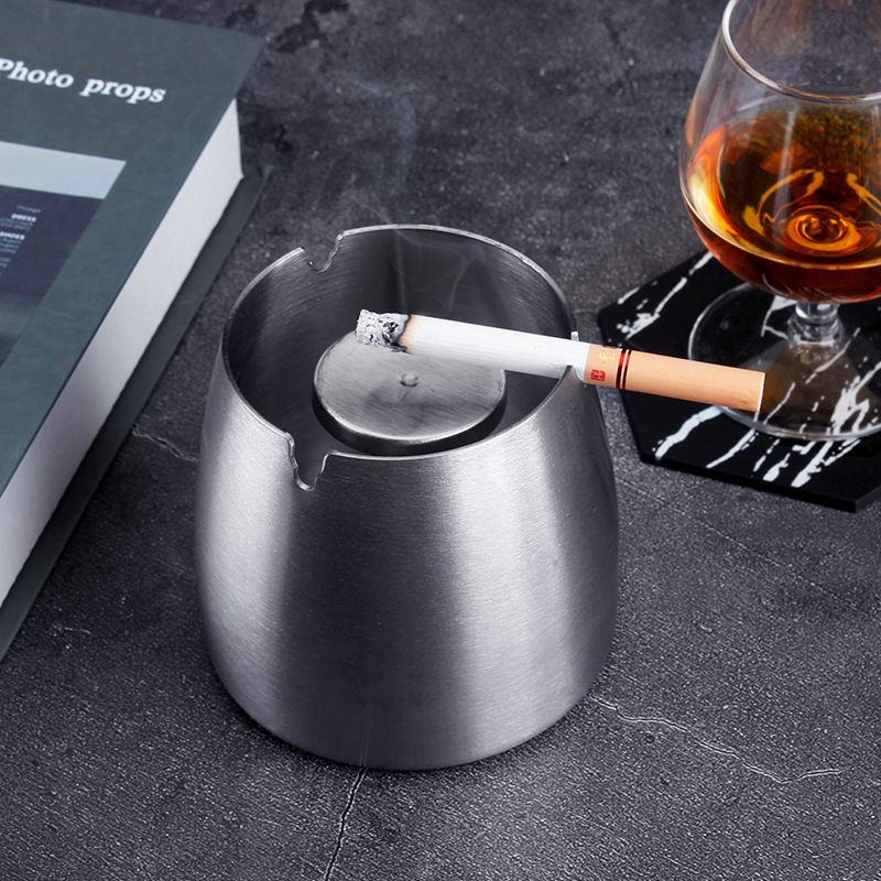 Stainless Steel Ashtray Portable Home Party Bar Ashtray