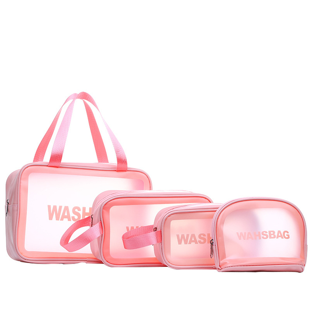 Portable Travel Wash Bag Woman Transparent Waterproof Makeup Storage Pouch Large Capacity Cosmetic PVC Organizer Beauty Case