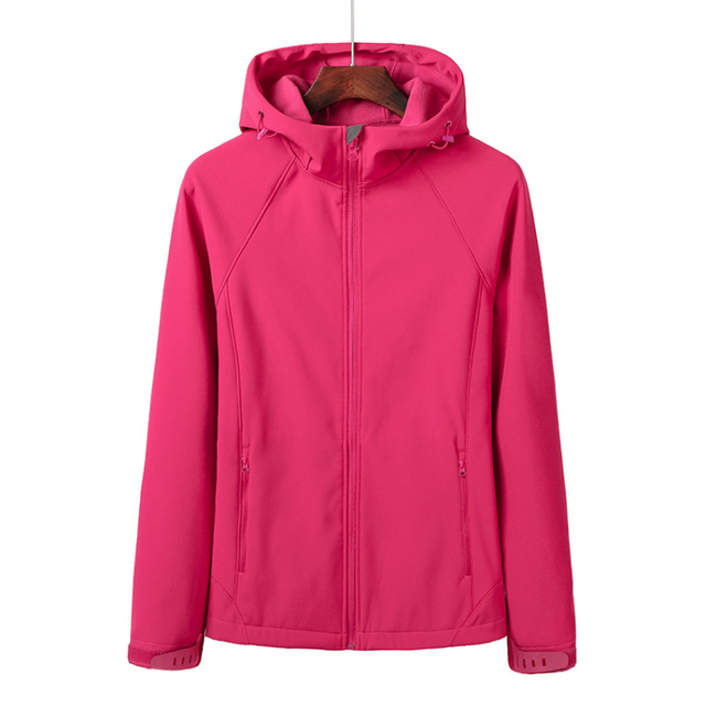 Customized Fashion Outdoor Sports Soft Shell Jacket windproof Waterproof Softshell Hunting Jacket with Hood For Women