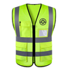 Police Traffic Building Industry High Visibility Safety Work Vest with Reflective Strips