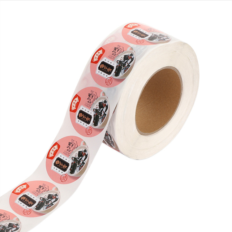 Custom Printed Logo Labels For Packaging Vinyl Waterproof Sticker Printing Roll Label Round Stickers