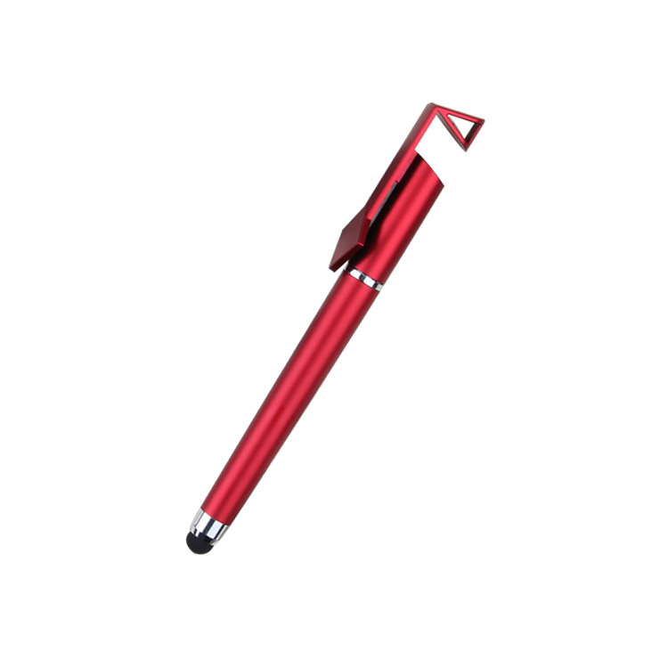 Custom Logo Mobile Stand Stylus Pen Multifunction Touch Screen Stylus Ballpoint Pen with smartphone stand