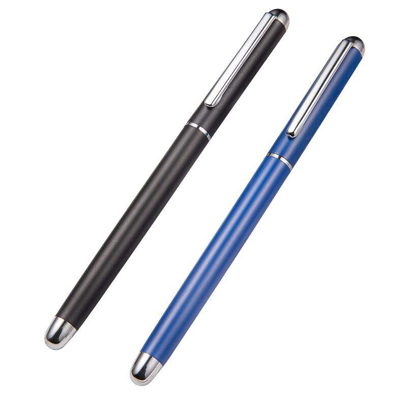 Custom Logo retractable slim pen black Elegant slim gel pen Twist Metal Slim Pen