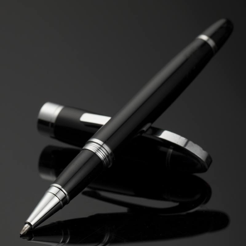 High Quality Luxury Black Executive Business Metal Pen Laser Ball Pen with Custom Logo