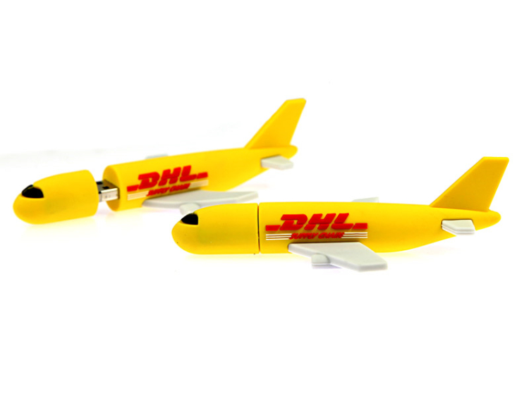 Airlines Promotional Gift plane model shape soft pvc USB flash drive High Speed USB Disc 16GB