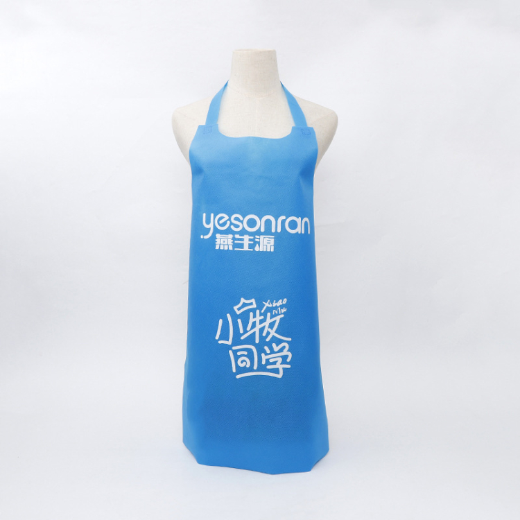 Customised Logo Household Promotion Advertising Giveaway Polyster Non Woven Cooking Apron Drawing Apron