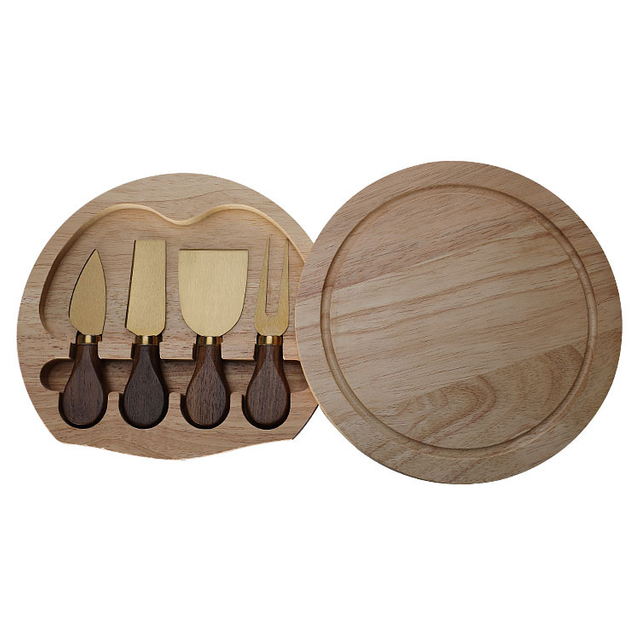 Kitchen Accessories Set Utensil Walnut Cheese Knives Set Mini Stainless Steel Cheese Cutting Board Tool Set