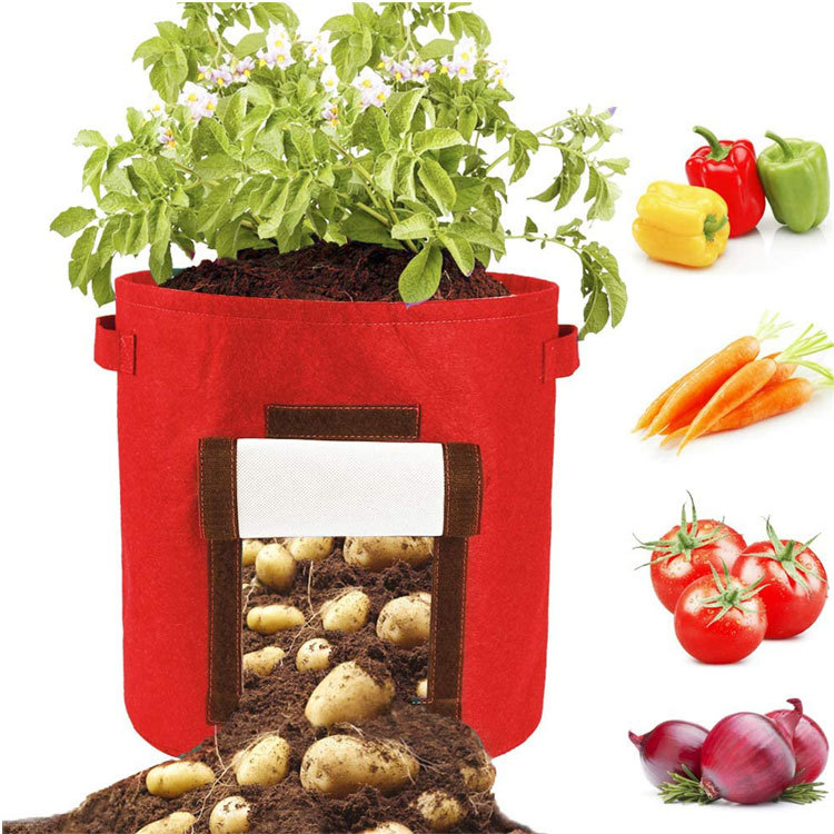 Durable Fabric felt grow bags plant bag for vegetable Potato garden