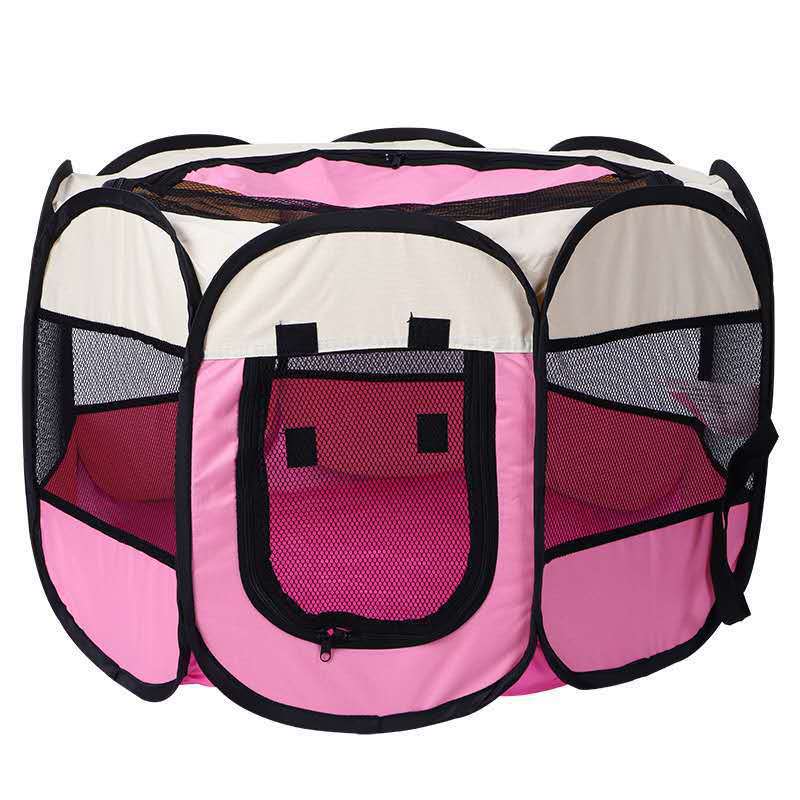 Outdoor Foldable Portable 8 Panels Pet Playpen Camping Tent House