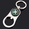 Outdoor compass Camping Picnic bottle opener keychain creative gift laser logo beer bottle opener