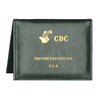 Custom Logo PU Leather CDC Vaccine Certificate Cover,Card Holder