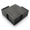Fine Quality Leather Cup Coaster Household Gift Cup Mat set with logo