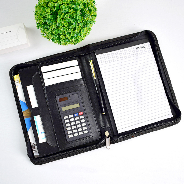 PU Leather Custom Portfolio Manager Meeting File Folder