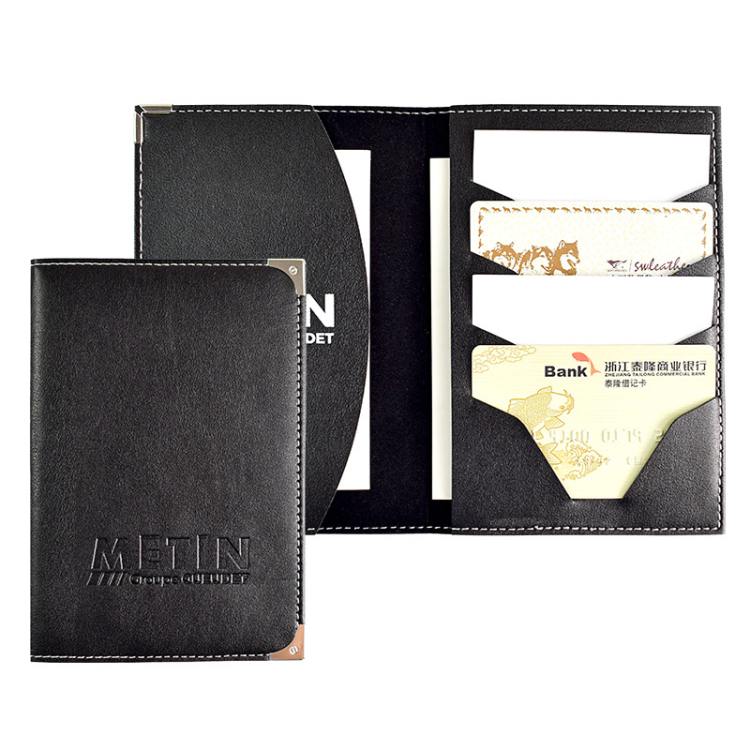 Personalized Logo PU Leather Passport Cover Wallet Purse